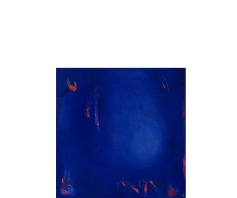 Blauer Raum für aufsteigende Zeichen - 30 x 30 cm